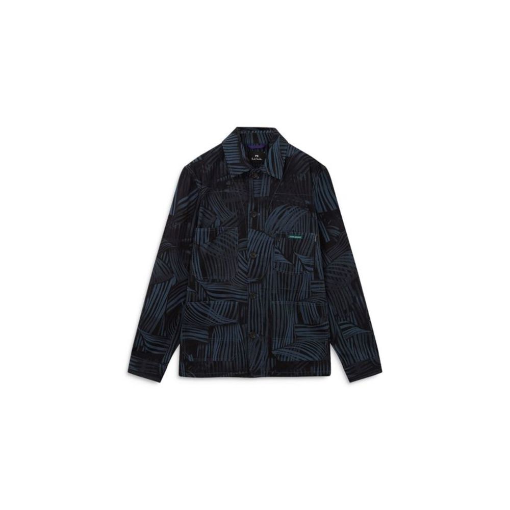 PAUL SMITH Mens Teal Patterned Cotton Jacket M